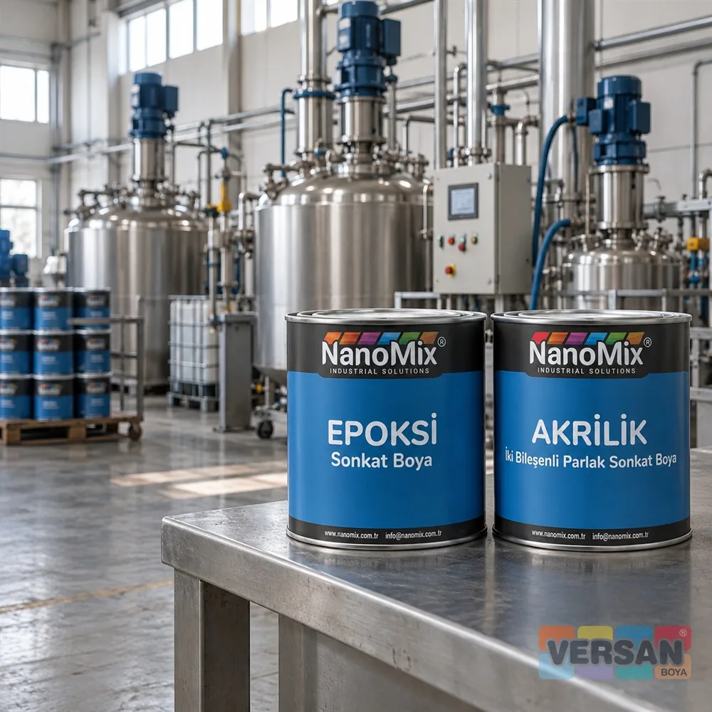 Profesyonel boya üretimini ve Nanomix ürünlerini temsil eden görsel