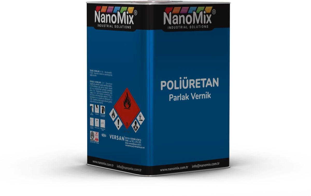 Nanomix Poliüretan Parlak Vernik ürün ambalajı