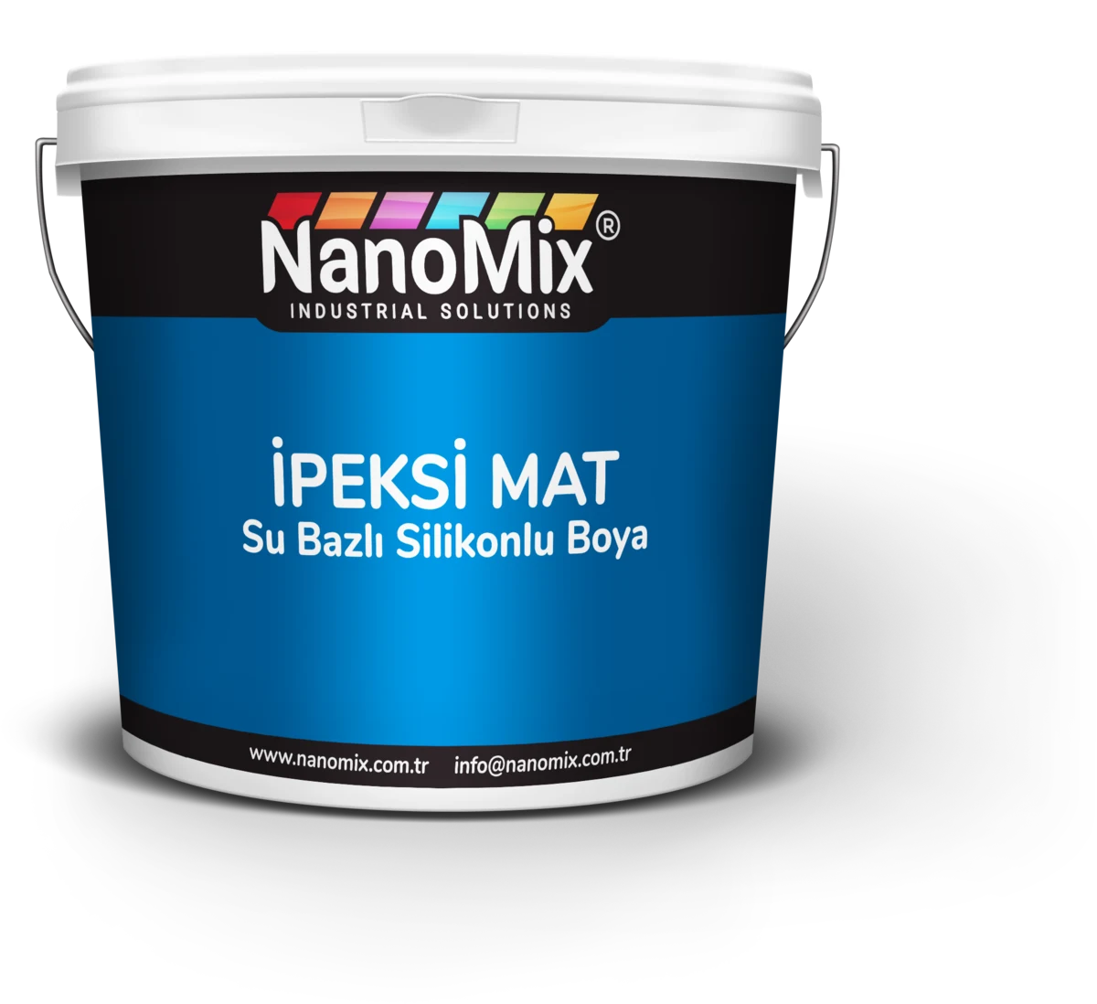 Nanomix Silikonlu İpeksi Mat İç Cephe Boyası ürün ambalajı